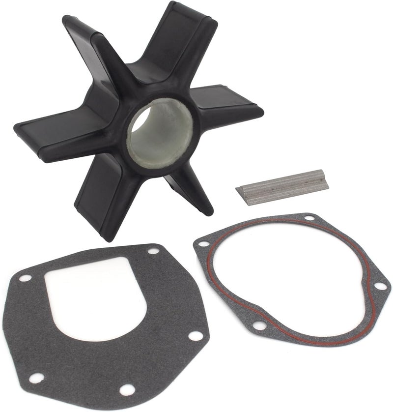 QUICKMARINER 43026T2 Water Pump Impeller Service Kit for Mercury Marine Force 30-300 HP Outboard Motor and MerCruiser Alpha 1 Gen 2 Drives Replacement 47-43026T2 Sierra 18-3056 with Key and Gaskets - Image 3